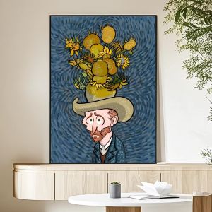 Bandai | DIY Oil Painting By Number Vincent Van Gogh Home Decoration Wall Bedroom Living Room Decor Funny Gift Frameless