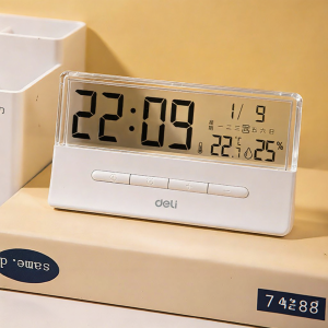 deli | Multipurpose Strong Wake-up Alarm Clock for Students