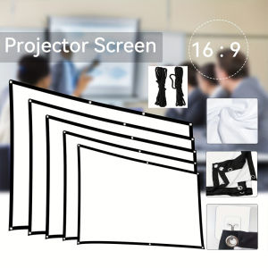 60-150 inch Corded version-high-definition foldable projection screen suitable for outdoor camping offices and home theaters
