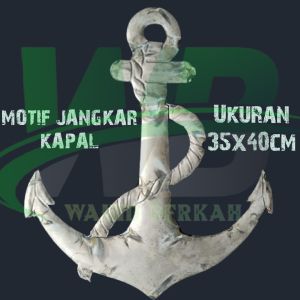 ornamen pagar besi tempa model jangkar 36x40 dua muka  hiasan pintu pagar