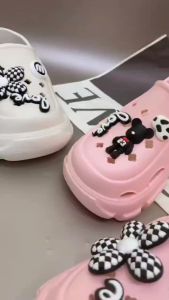 Sandal Kodok Anak Karakter Sendal Baim Bangkok Jibbitz Slop Dejavu Sendal Karet X606-9S X606-9M