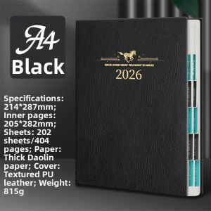 FARAMON | Large A4 Thick Business Efficiency Planner Notebook