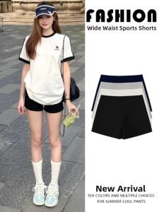 LANMENGYA | High Waist Bum Lifting Black Sport Shorts Small Frame Hot Girl American Style