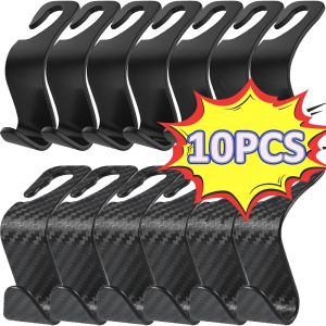 10 Chiếc Gối Tựa Đầu Ô Tô Móc Tự Động Ghế Lưu Trữ Móc Treo Lưng Carbon Xe Người Tổ Chức Đựng Phụ Kiện Nội Thất