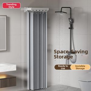 ZHUOLESHI | Suction Cup Foldable No Drill Waterproof Bathroom Shower Curtain