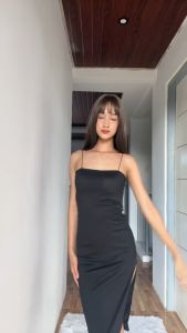 CLOTHINGHUB BLACK STRAPPY DRESS
