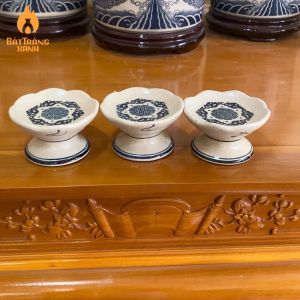 Chân Nến Thờ Cúng Men Rạn Bát Tràng - Đế Cắm Nến Gốm Sứ Cao Cấp