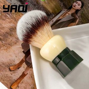 YAQI Green Obsidian 24mm Synthetic Shaving Brush for Men - Soft & Absorbent Professional Man travel Beard Care shaving Tool