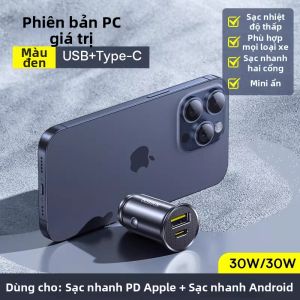 BASEUS | Đầu Sạc Xe Hơi Hai Cổng Siêu Nhanh