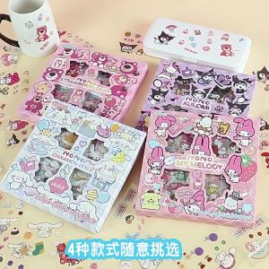 100pcs/box สติกเกอร์ ลายการ์ตูนสัตว์เลี้ยง กันน้ํา สําหรับตกแต่งกล่องของขวัญ diy