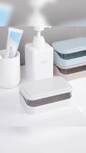 Plastic Soap Holder Portable Travel Soap Container with Removable Drainers Leakproof Soap Box Soap Case Soap Dish with Cover for Bathroom Shower Home Outdoor Camping Travel