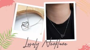 DAVINA Ladies Lovely Necklace Sterling Silver 925 - Kalung Wanita Perak S925 Love