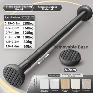 Adjustable No-drill Wardrobe Pole