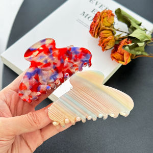 Creative Medium Size Acetate Hair Clips Half up Bun Shark Clamp Stylish Versatile Hair Accessories Korean Fashion Hairpins