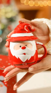 🎄 แก้วคริสต์มาส พร้อมกล่องของขวัญ! แก้วเซรามิก🎁 ลายซานต้า/สโนว์แมน ของขวัญปีใหม่ ของจับฉลาก น่ารักมาก มีหลายแบบ