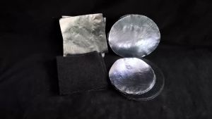 6 Pcs/lot Fireproof Mat for 4/12 Hours Incense Burner Black Aluminum Foil Flame Retardant Cotton Sandalwood Scented Plate