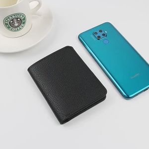 Ví Mini Da PU Đựng Thẻ Kiểu Đứng Dạng Gập Phong Cách Mỏng Gọn Nhiều Ngăn