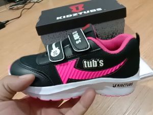 Sepatu Sekolah Anak Perempuan Warna Hitam Ping Perekat Usia PAUD TK SD SMP-KIDZTUBS1622