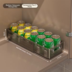 Expandable Transparent Storage Box Organizer