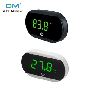 อิเล็กทรอนิกส์ดิจิตอล LED แบบไร้สายเครื่องวัดอุณหภูมิภายนอกตู้ปลาเครื่องวัดอุณหภูมิในตู้ปลา ℃/℉สามารถสลับได้0-60 ℃(32-140 ℉)