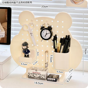 ชั้นวางของรูรูปกระต่ายน่ารักแบบพับได้สำหรับการเรียนรู้ในหอพักนักศึกษา ชั้นวางของแบบตั้งได้ ชั้นวางของสำหรับผู้หญิง