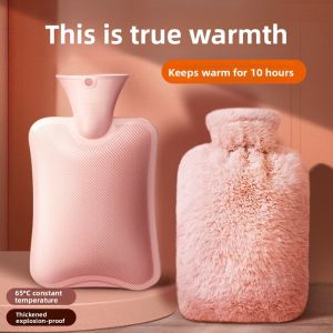 Thickened Plush Rabbit Warm Hand Water Bottle Female Students USB Heating Pad High Density PVC Hot Water Bag Cute Toy Rabbit