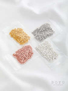 Boyu 18K Gold-Plated Silver ลูกปัดโลหะผสมลูกปัดแบบหลวมสําหรับ DIY Handcraft เครื่องประดับอุปกรณ์เสริมวัสดุ