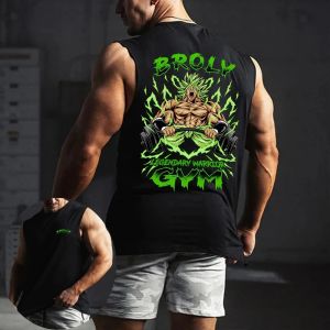 เสื้อกล้ามผู้ชายลายดราก้อนบอล บรอลี่ เสื้อกล้ามฤดูร้อนลายอนิเมะ สำหรับฤดูใบไม้ผลิและฤดูใบไม้ร่วง เหมาะสำหรับเล่นกีฬา ฟิตเนส วิ่งกลางแจ้ง เสื้อแขนกุดสำหรับออกกำลังกาย