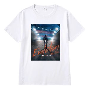 Pure Cotton Short Sleeve T-Shirt for Men And Women Evolution Concert Tour Ex Tee Breathable Comfortable Reflective Print