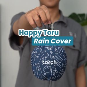 Torch Happy Toru Portable Rain Cover Bag Pelindung Tas Anti Air