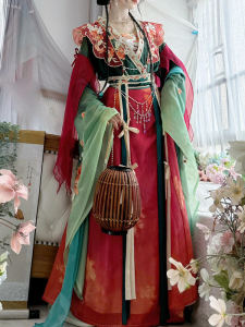 Elegant Seven-Piece Set Hanfu with Sleeveless Break Skirt Charming Fairy Atmosphere Slimming National Style for Daily Wear