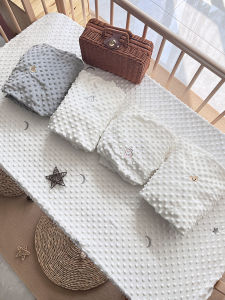 A-Class Baby Bedding Bean Fiber Bed Canopy for Nursery Childrens Patchwork Bed Single Baby Kindergarten Duvet Cover