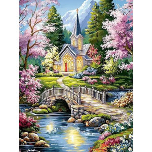 Scenic House Garden Landscape Jigsaw Puzzle 500/1000/1200/2000PCS Stress Relief Puzzle Wall Art Decor Gift