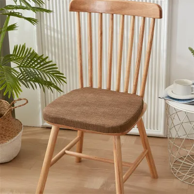 Thickened Cotton Linen Horse Hoof Shaped Dining Chair Pads Home Use Removable And Washable Sponge Cushion Anti Slip Mat