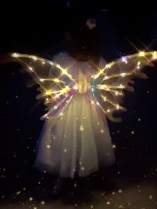 เสื้อผ้าของผู้หญิง ผ้าปีก รูปปีกผี ผ้าไฟฟ้า พร้อมไฟและดนตรี เสื้อผ้าของเล่นใน TikTok บนเลือกของปี ราคาถูกต้อง