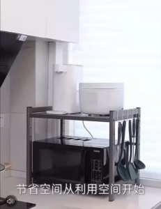 ✳️TSG65✳️ 1/2 Tiers Expandable and Height Adjustable Microwave Oven Rack Adjustable Microwave Oven Rack Oven Holder Oven Stand Countertop Organizer Rack Kitchen Rack Kitchen Shelf Toaster Rack Air Fryer Rack Coffee Machine Rack Rice Cooker Rack