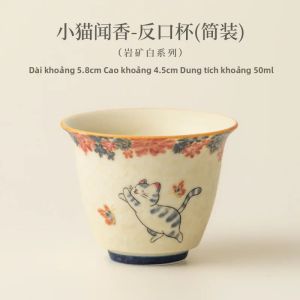 Tách Trà Gốm Sứ Thiết Kế Mèo Đá Khử Mùi Cá Nhân Dành Cho Lễ Trà Đạo Gongfu Dùng Trong Nhà Ấm Cúng Ý Tưởng Quà Tặng Tách Trà Gốm.
