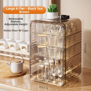 ASCOR | Dust-Proof and Water-Draining Cup Organizer Rack