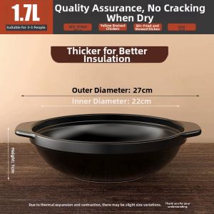 Large Heat Resistant Non-cracking Reinforced Clay Pot