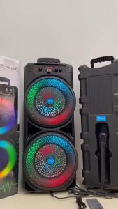 17 Inch Large Size Bluetooth Speaker With Mic Transmission Distance 100m Two-Channel USB/TF/AUX/FM Portable Stereo HiFi Karaoke Audio System High Quality Sound Karaoke