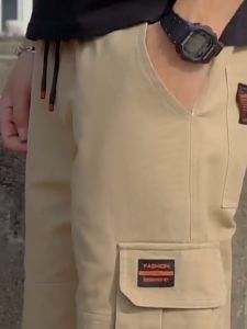 Tide King กางเกงขาสั้น ผช กางเกงคาร์โก้ เอวยางยืด กระเป๋าด้านข้าง