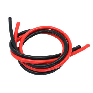 2 meter/lot Super Soft Silicone Wire Set Red & Black Heat-Resistant Cable Gauge 10 12 14 16 18 20 22 24 26 AWG (1meter Red+1mete