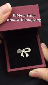 Sv Premium Exclusive Pin Tudung Reben Shiny Diamond Sea Shell Hijab Pin Shawl Bawal Ribbon Baby Brooch With Gift Box