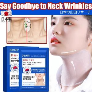 10Pcs/box Collagen Treatment Neck Mask Neck Line Remover Nicotinamide Brightening Whitening Anti Aging Anti Wrinkle Firming Moisturizing Neck Skin Care