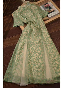 Elegant French Style Improved Cheongsam Chinese Vintage Dress