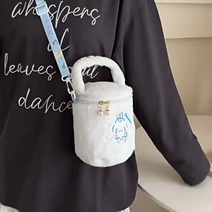 Cute Cartoon Kids Sanrio Plush Shoulder Bag Crossbody Bag Doll Sanrio Bucket Bag Kuromi Melody Bag
