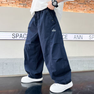 Boys Summer Mosquito-Resistant Pants Thin Casual Long Trousers Childrens Clothing Breathable Comfortable Cotton Blend Fabric