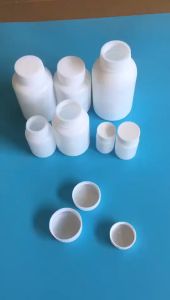 UMI 15/30/50/100ml Locking Cap Medicine Storage Pharmaceutical Grade HDPE Jar White Plastic Bottle Botol Plastik Ubat