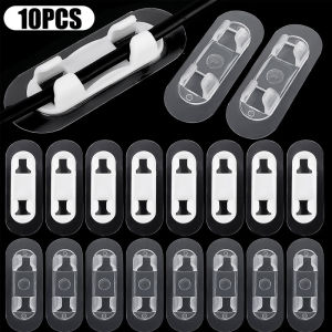 10PCS Multifunctional Wire Fixer Non-punching Desktop Wall-Mounted Cable Clip Organizer Self-Adhesive Wire Routing Card Organizer