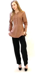 MK plus size pants women plus size straight cut long pants with pocket seluar perempuan plus size [p10/911]
